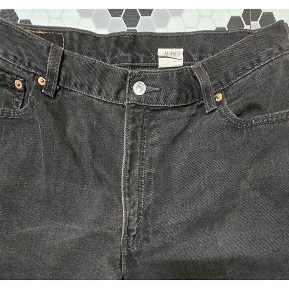 VINTAGE 2000 LEVIS 550 WOMENS JEANS SZ 14 R (32×28) RELAXED FIT TAPERED BLACK - Picture 3 of 16